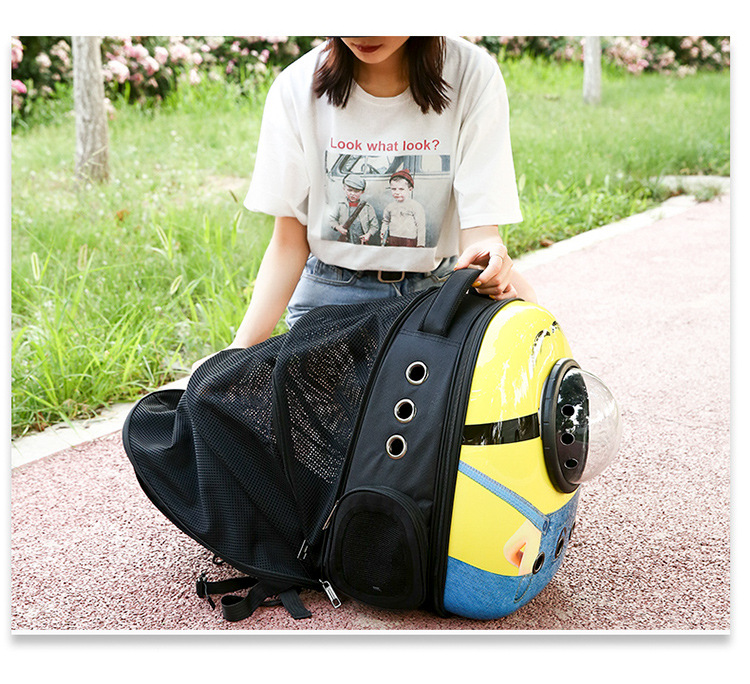 Expandable pet backpack